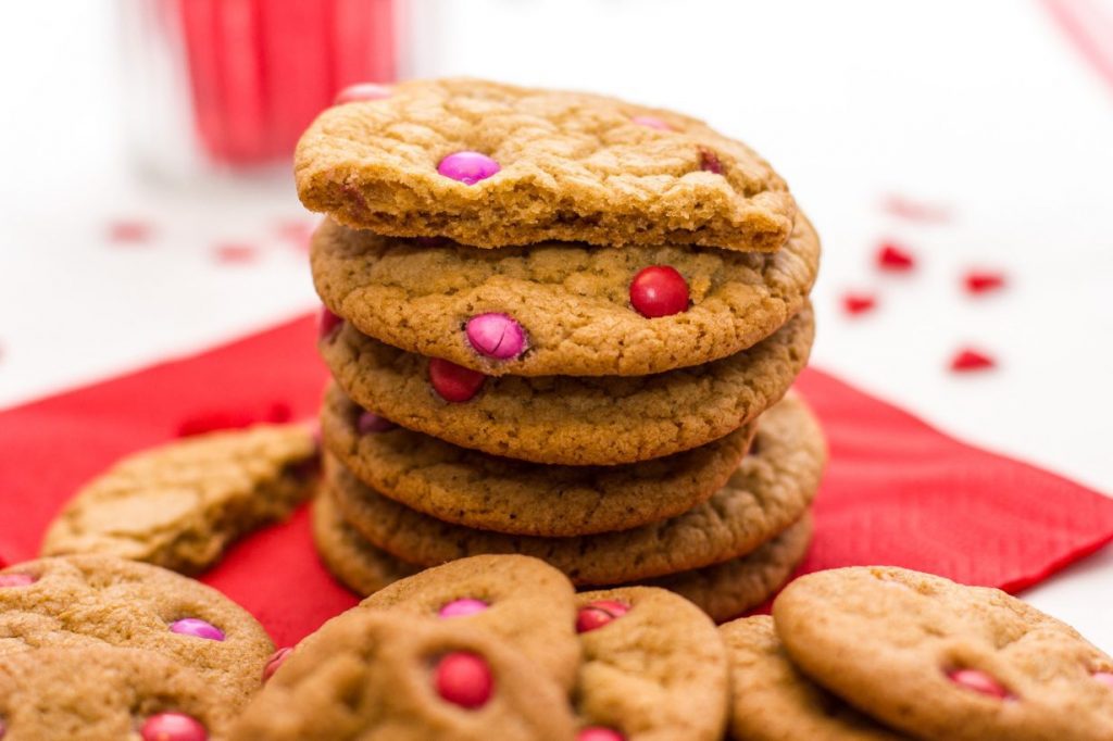 Chocolate chip cookies met M&M’s