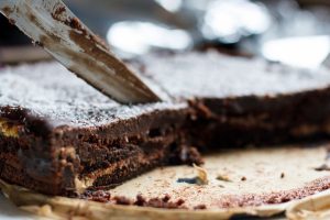 Chocolade roomkaas toffeetaart