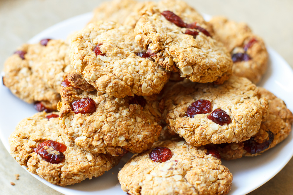 Kokos cranberry havermoutkoekjes - Zoetrecepten