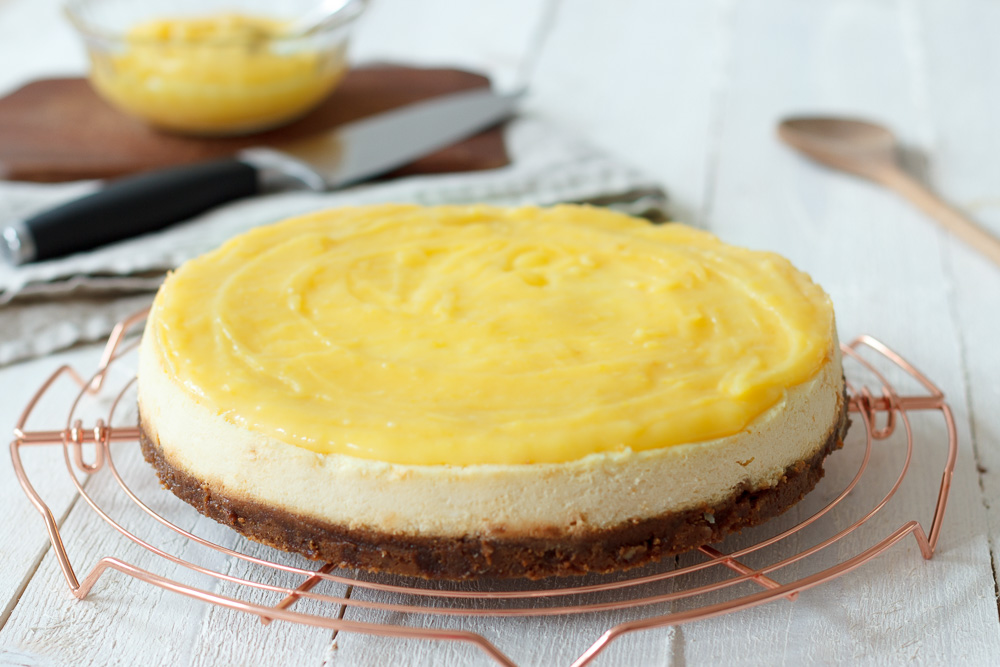 Lemon curd cheesecake Zoetrecepten