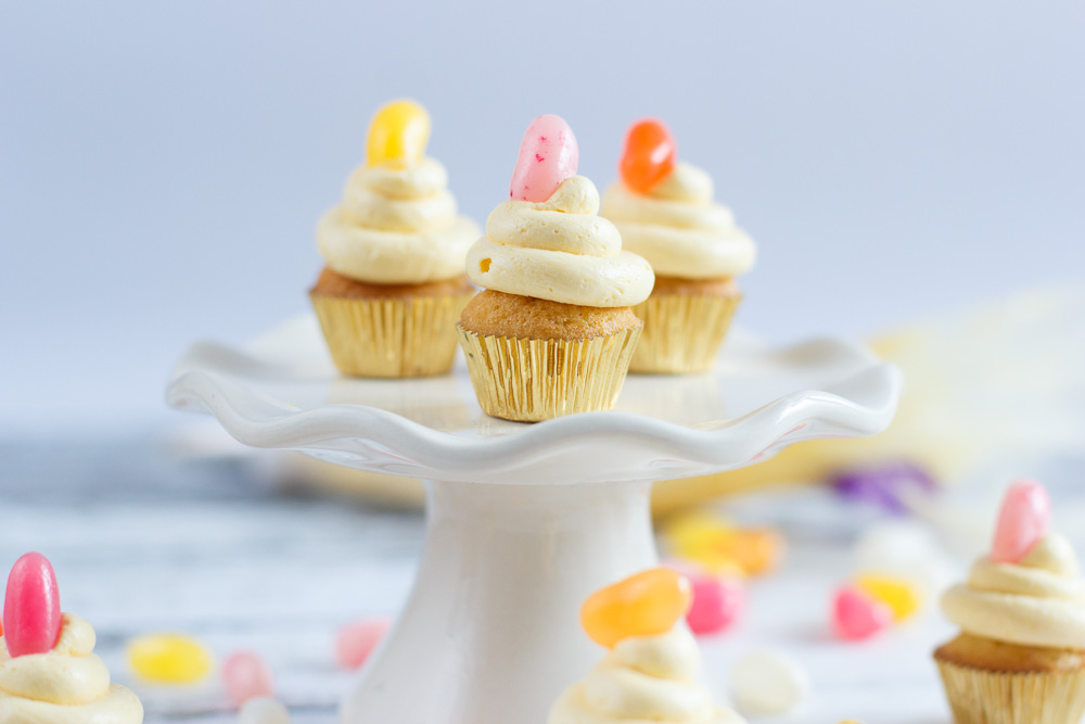 Feestelijke mini cupcakes met jelly beans