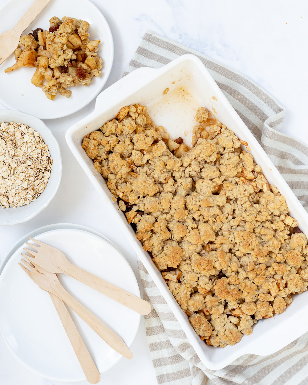 Appelcrumble havermout