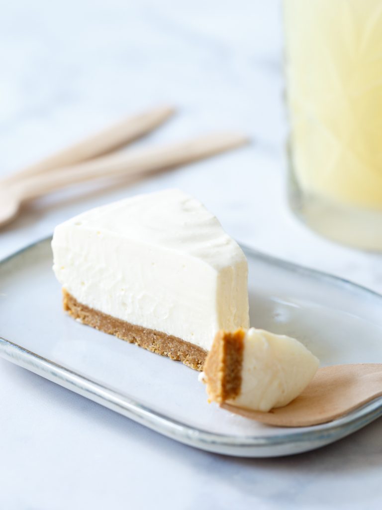 Witte chocolade cheesecake zonder oven