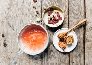 Frambozen-kamille thee (roze rust)