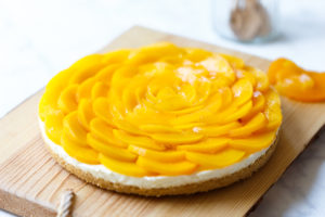 Frisse perziken monchoutaart