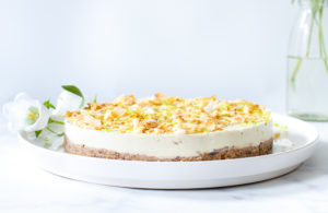 Vegan kokos limoencheesecake