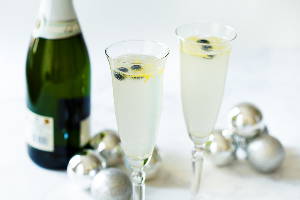 Gin-champagne cocktail - Zoetrecepten