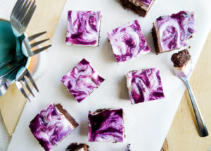 Healthy blauwe bessen pompoenbrownies