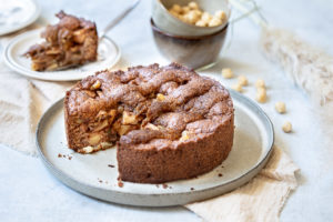 Appel-peren taart (met volkorenmeel en hazelnootmeel)