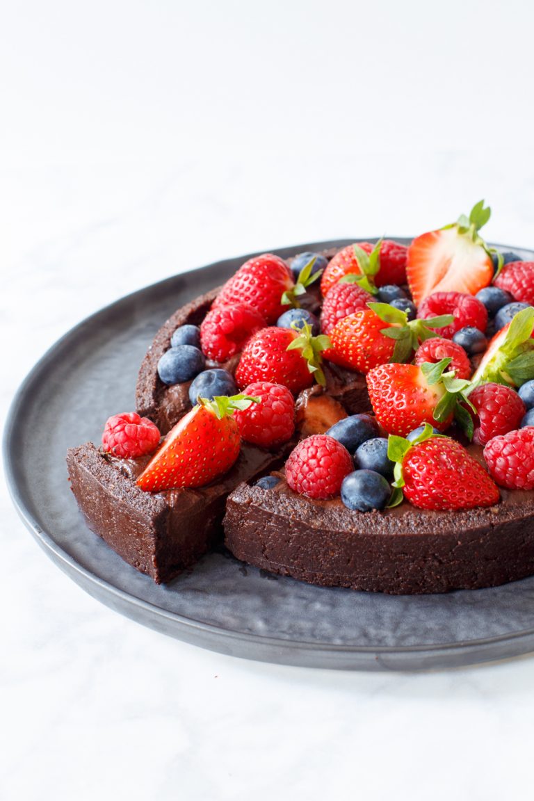 vegan chocolademousse taart - vegan paasbrunch recepten