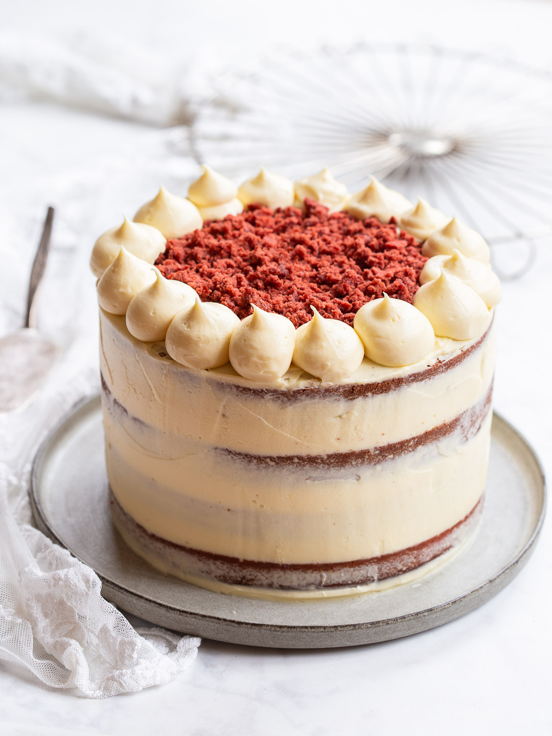 Een echte Amerikaanse red velvet cake