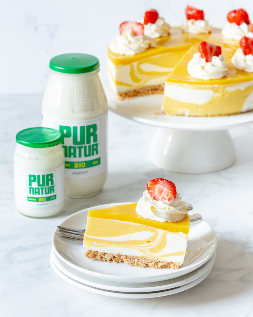 Mangotaart mt yoghurt Pur Natur