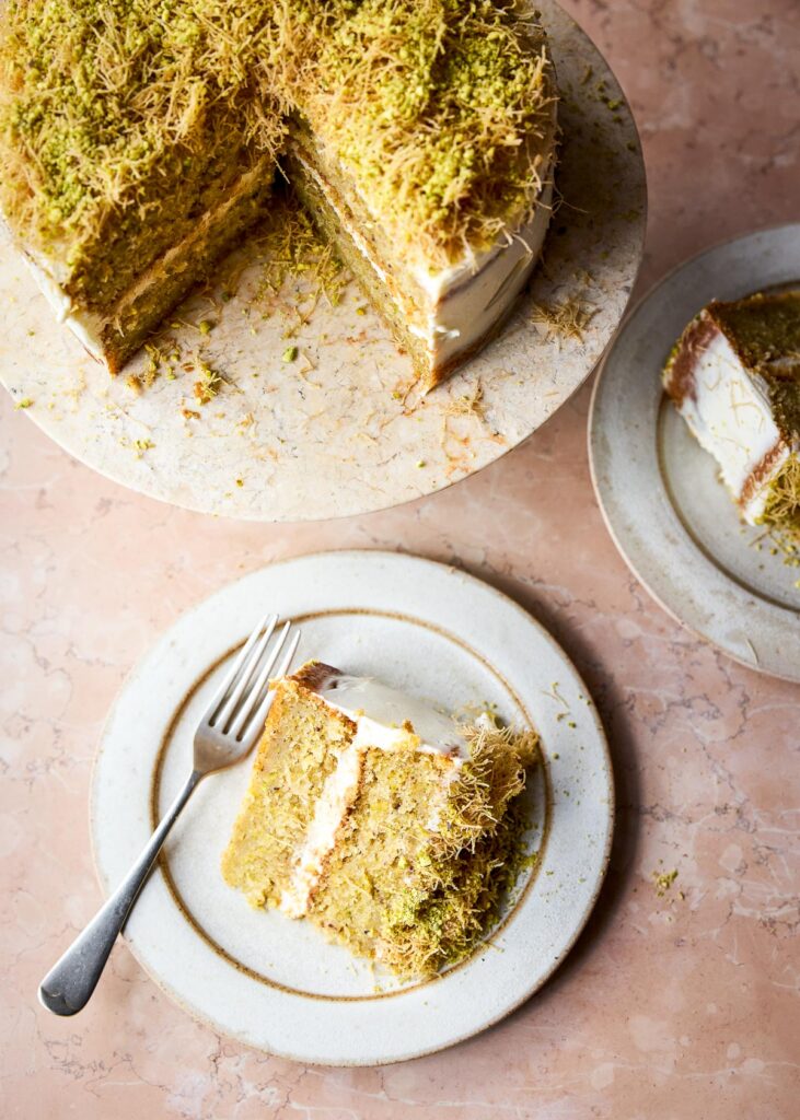 Lactosevrije pistachetaart